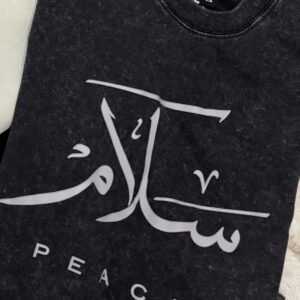 Peace (Arabic) Tee — Washed Charcoal